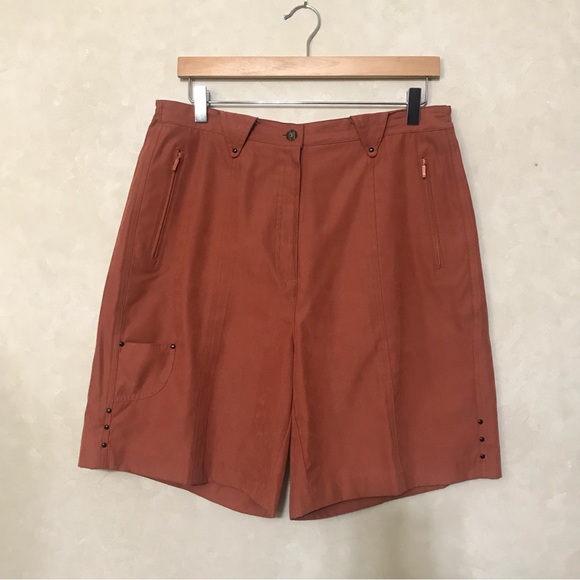 SALE ✨ Jamie Sadock Womens Size 14 Rustic Orange Solid Golf Shorts - Picture 10 of 10